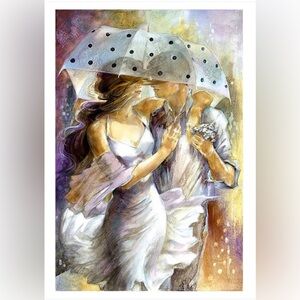 One Day in May - Lena Sorskova - Archival Pigments on Canvas, Hand Overpainted